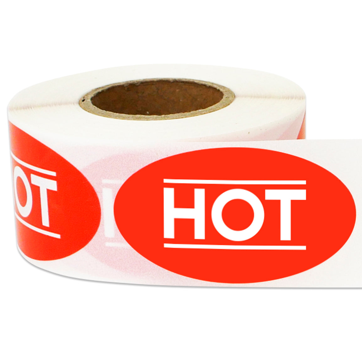 1.75 x 1 inch Hot Food Label Roll (Red)