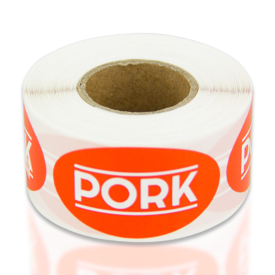 1.75 x 1 inch Pork Food Label Roll (Red)