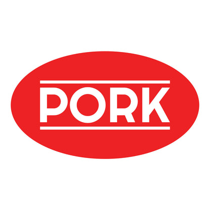 1.75 x 1 inch Pork Food Label Roll (Red)