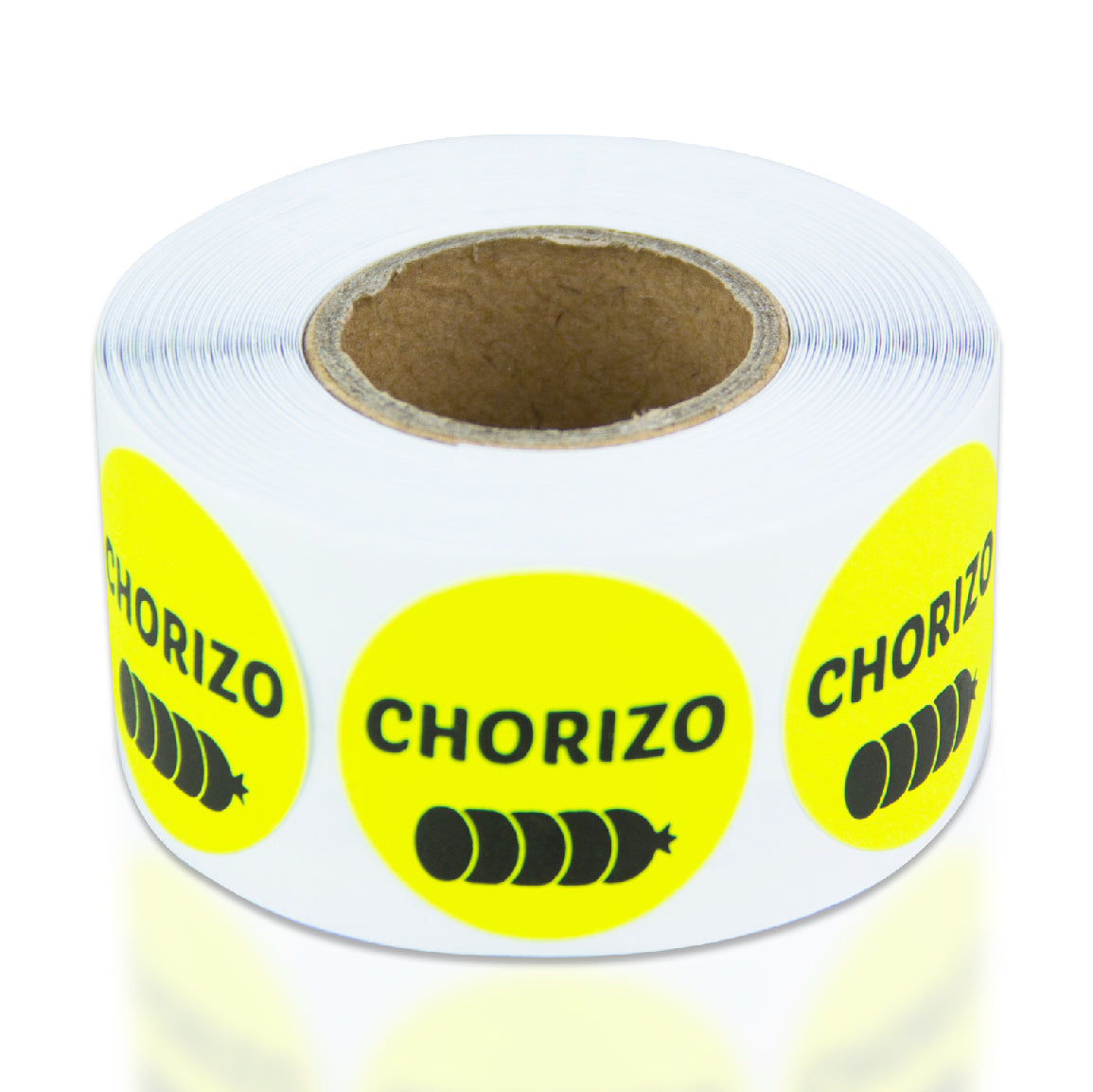 1 inch Chorizo Food Label Roll (Yellow)
