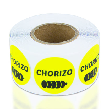 1 inch Chorizo Food Label Roll (Yellow)