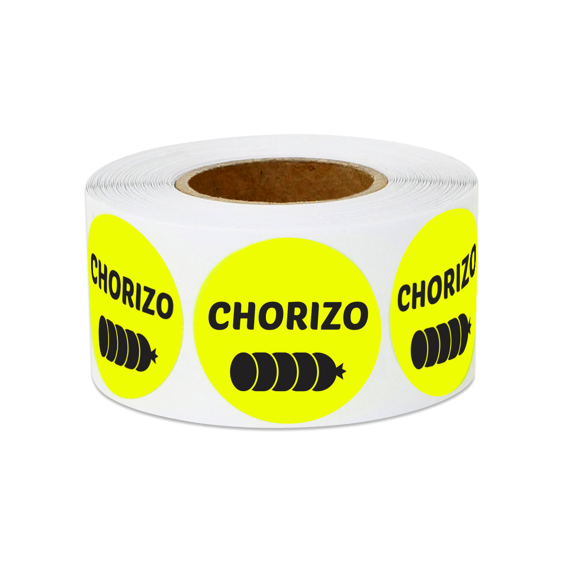 1 inch Chorizo Food Label Roll (Yellow)