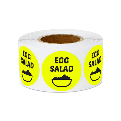 1in Sticker: Egg Salad Food Label Roll