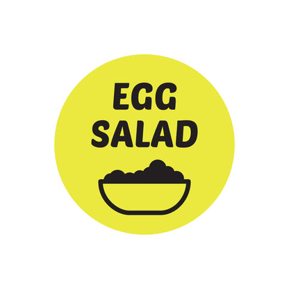 1in Sticker: Egg Salad Food Label Roll