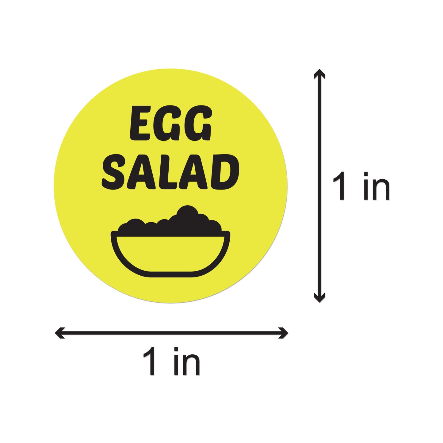 1in Sticker: Egg Salad Food Label Roll