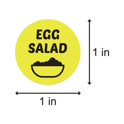 1in Sticker: Egg Salad Food Label Roll