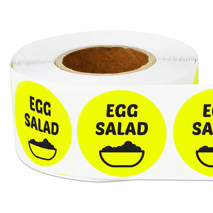 1in Sticker: Egg Salad Food Label Roll