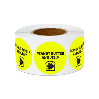 1in Sticker: Peanut Butter and Jelly Food Label Roll
