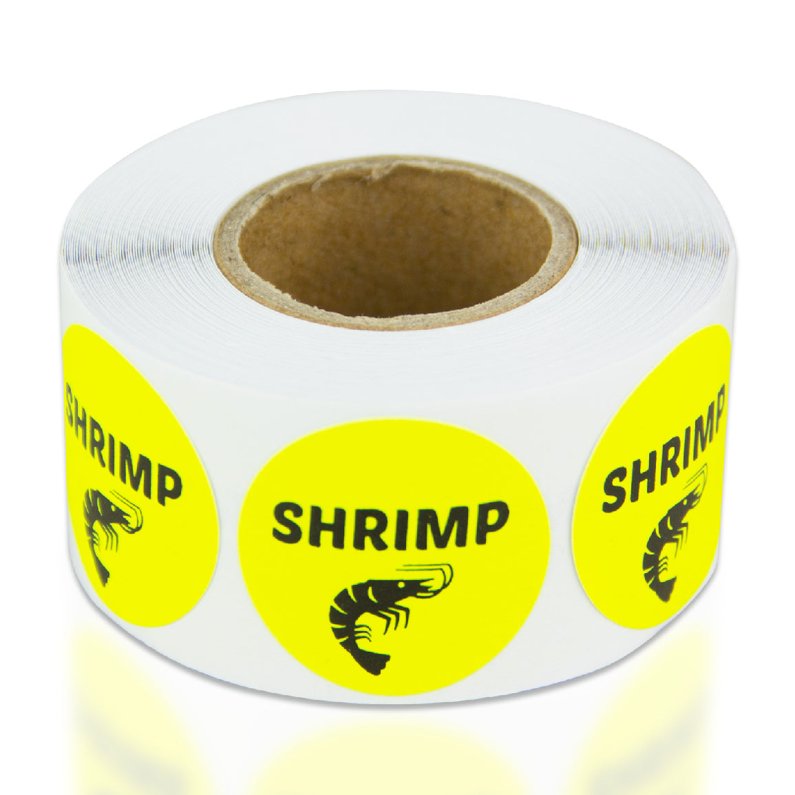 1 inch Shrimp Food Label Roll (Yellow)