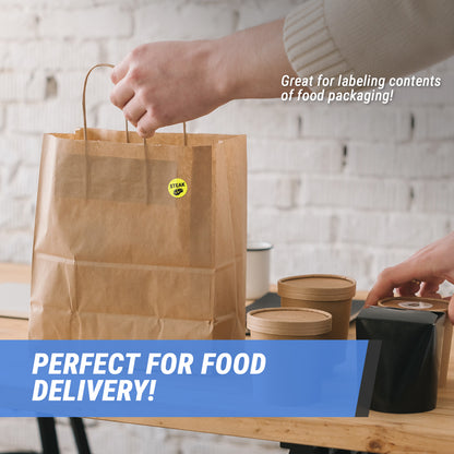 1 inch Steak Food Label Roll (Yellow)