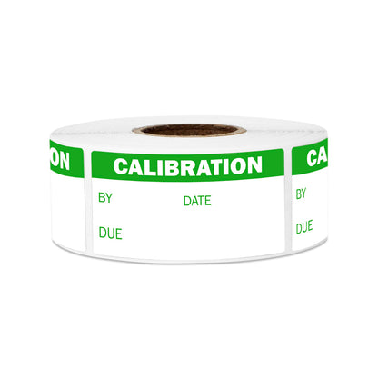 2 x 1in Calibration With Due By Date Label (Roll)