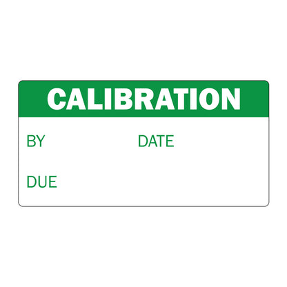 2 x 1in Calibration With Due By Date Label (Roll)