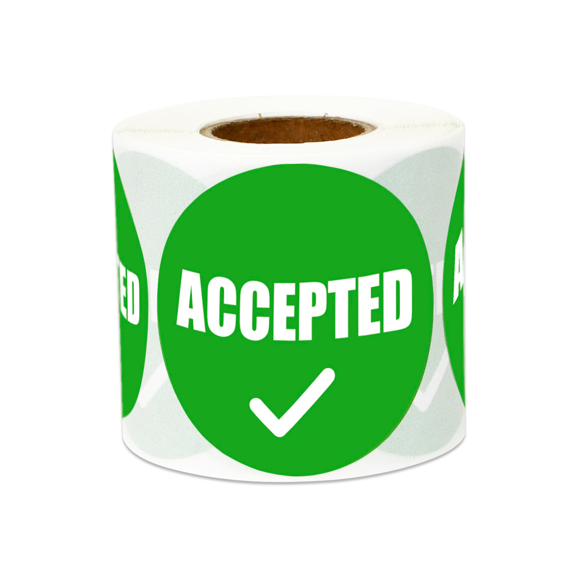 2in Accepted With Checkmark Label (Roll)