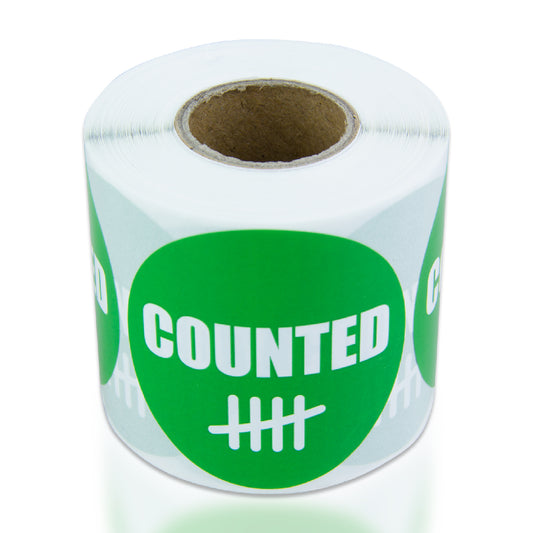 2in Sticker: Counted Inventory Label Roll (Green)