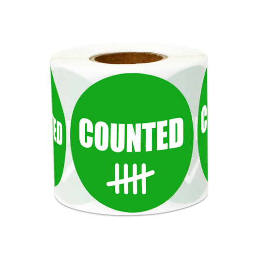 2in Sticker: Counted Inventory Label Roll (Green)