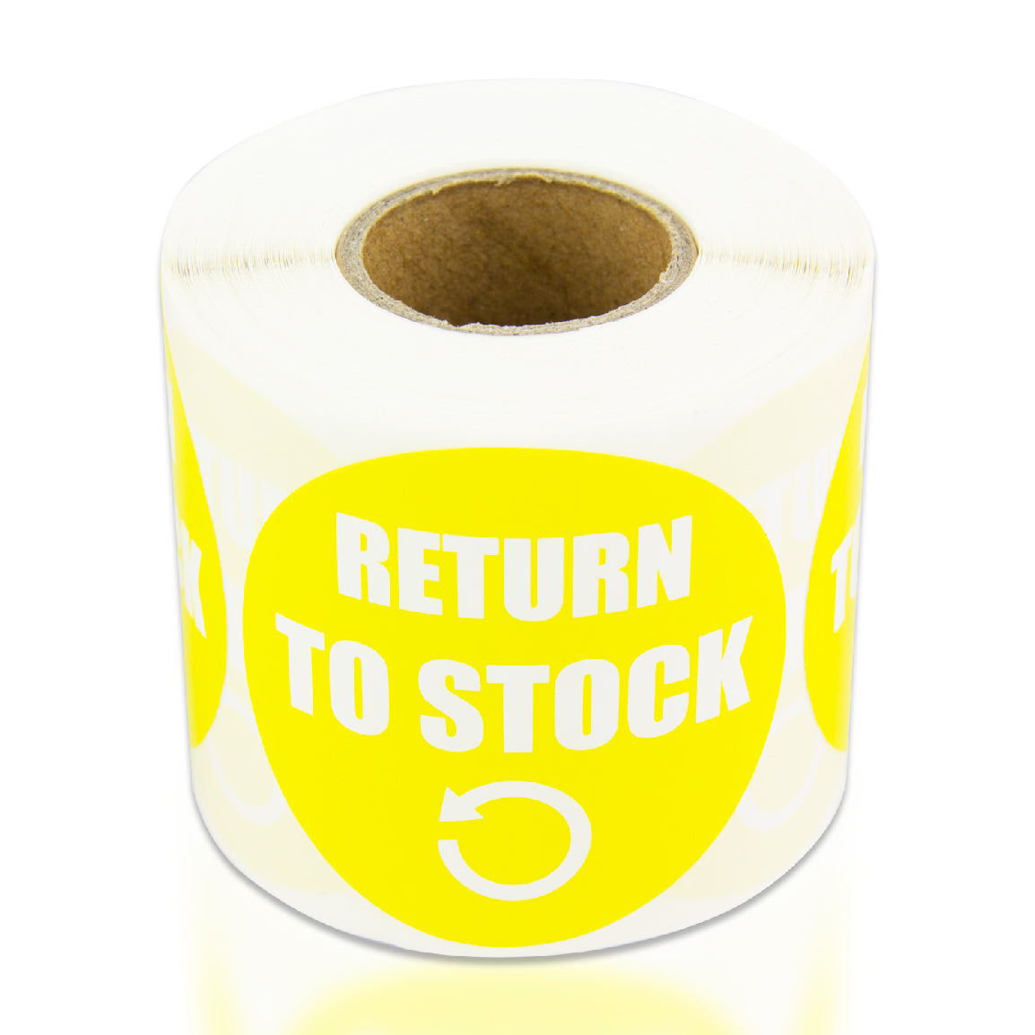 2in Sticker: Return to Stock Label Roll (Yellow)
