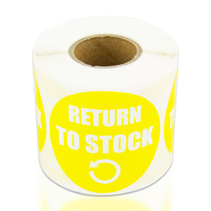2in Sticker: Return to Stock Label Roll (Yellow)