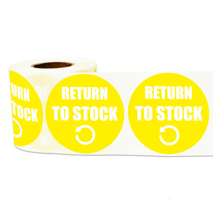 2in Sticker: Return to Stock Label Roll (Yellow)