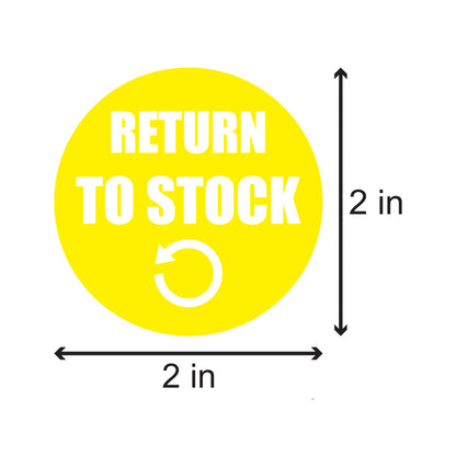 2in Sticker: Return to Stock Label Roll (Yellow)