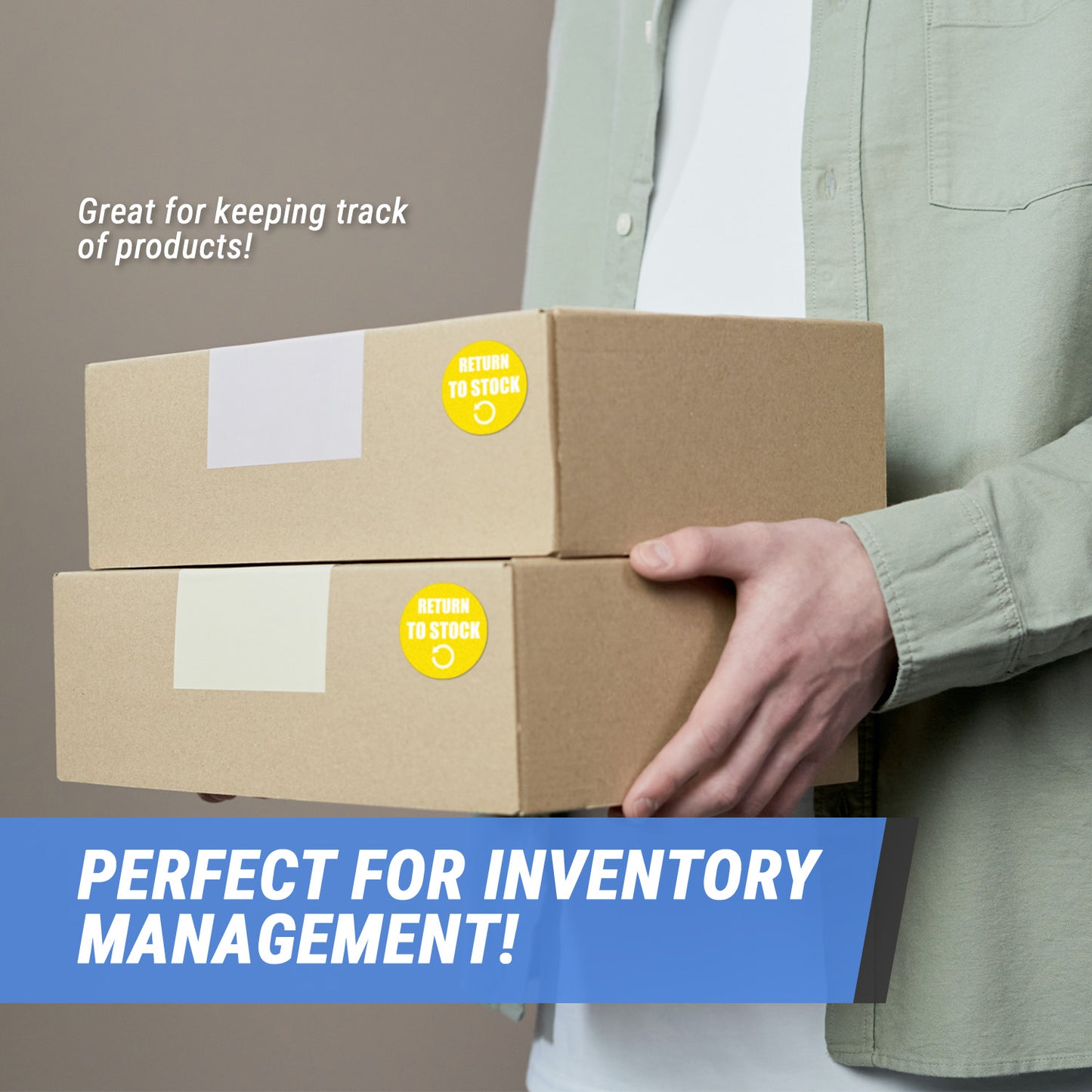 2in Sticker: Return to Stock Label Roll (Yellow)