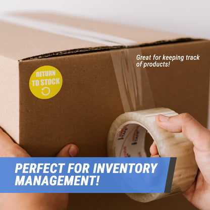 2in Sticker: Return to Stock Label Roll (Yellow)