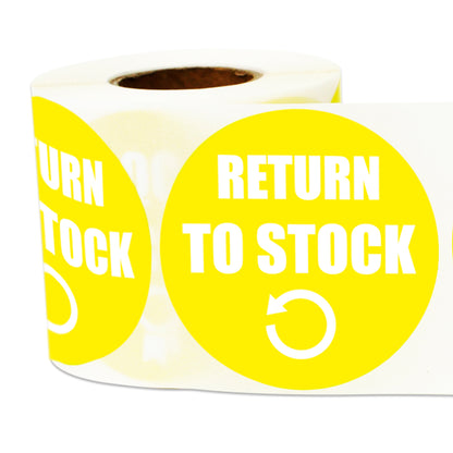 2in Sticker: Return to Stock Label Roll (Yellow)