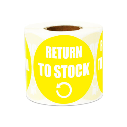 2in Sticker: Return to Stock Label Roll (Yellow)