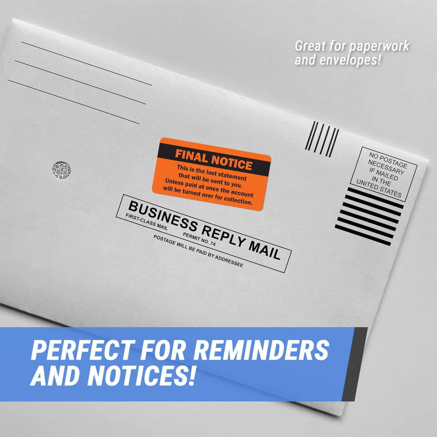 2 x 1 inch Final Notice Billing Labels (Roll)