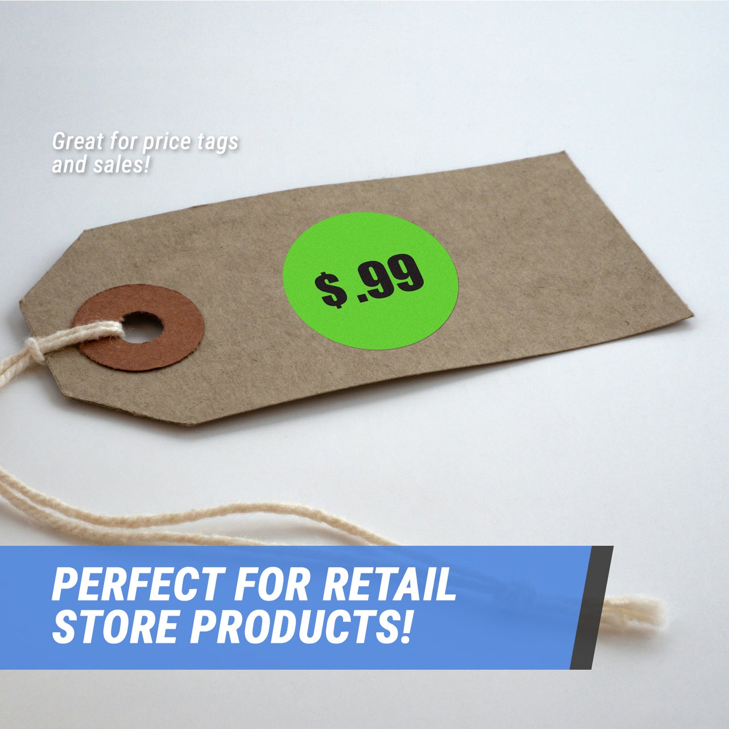 1.5in Sticker: 99 Cents Pricing Label Roll (Green)