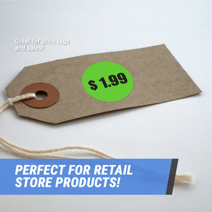 1.5in Sticker: $1.99 Pricing Label Roll (Green)