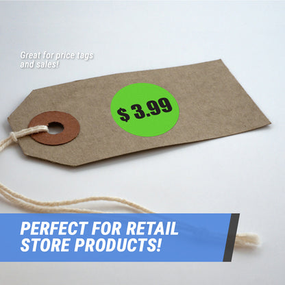1.5in Sticker: $3.99 Pricing Label Roll (Green)