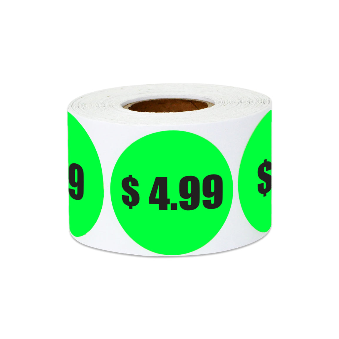 1.5in Sticker: $4.99 Pricing Label Roll (Green)