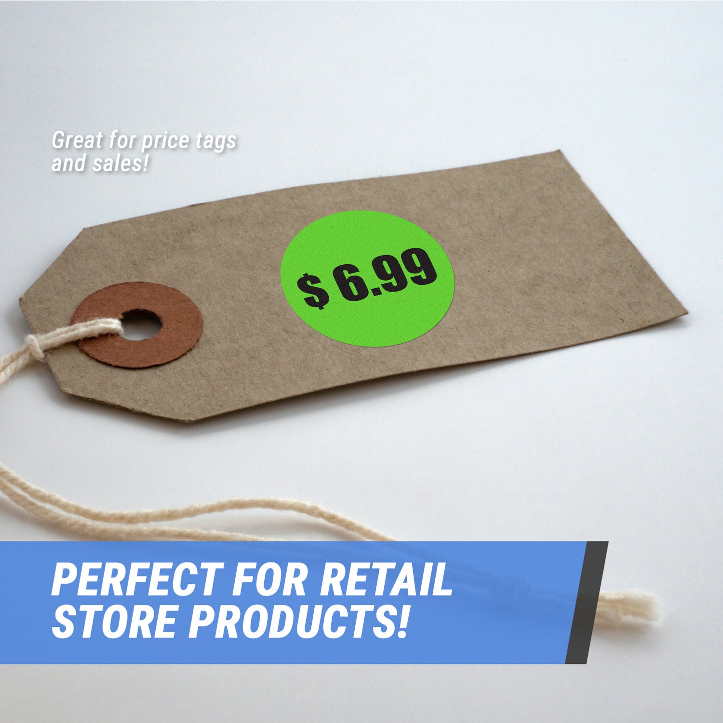 1.5in Sticker: $6.99 Pricing Label Roll (Green)