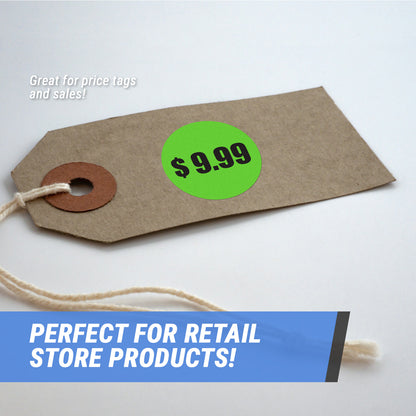1.5in Sticker: $9.99 Pricing Label Roll (Green)