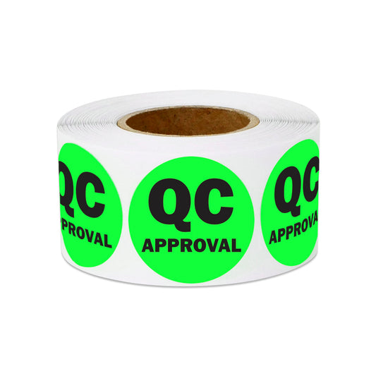 1in Sticker: QC Approval Label (Green)