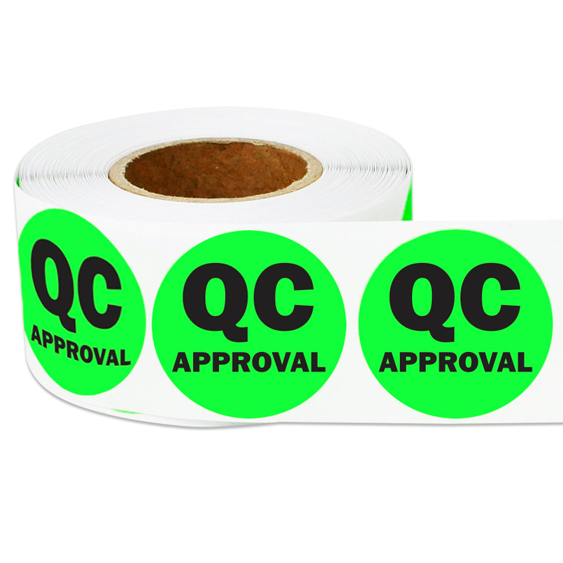 1in QC Approval Label Green (Roll)