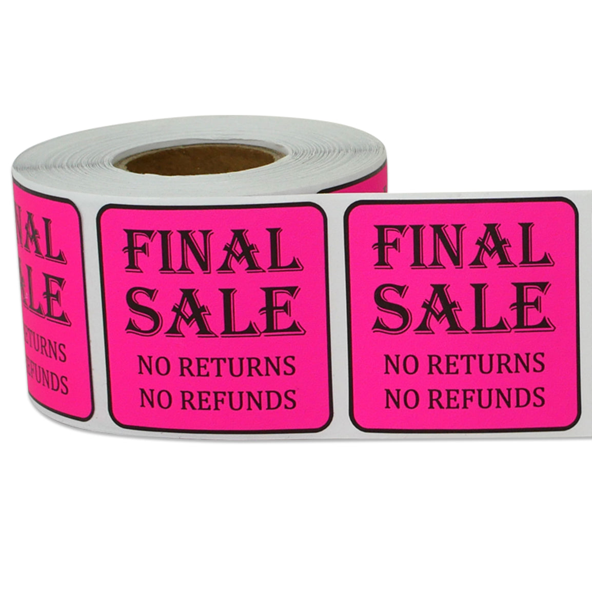 1.5 x 1.5in Sticker: Final Sale Retail Label Roll (Pink)