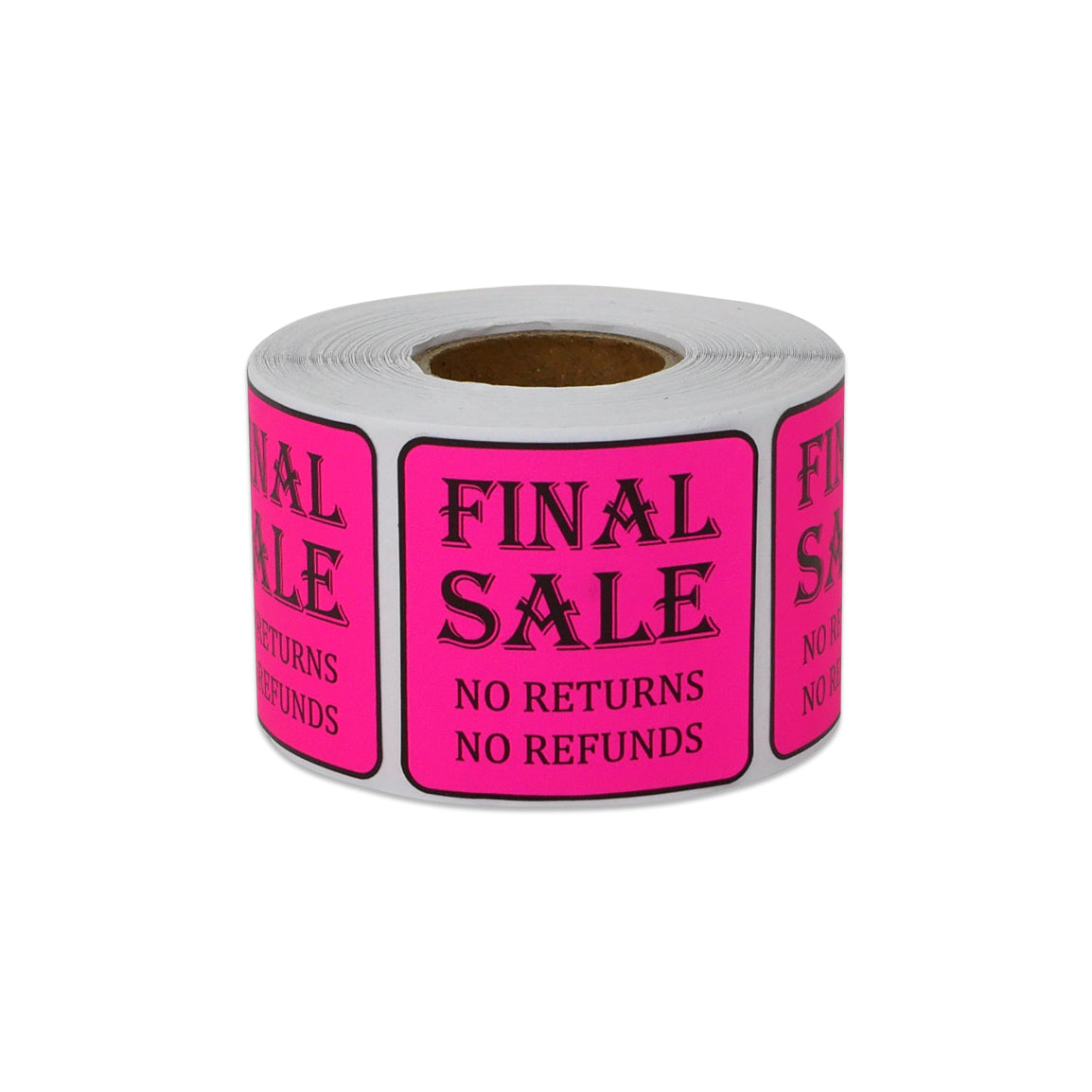 1.5 x 1.5in Sticker: Final Sale Retail Label Roll (Pink)