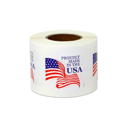 1.5in Sticker: Proudly Made in USA Retail Label