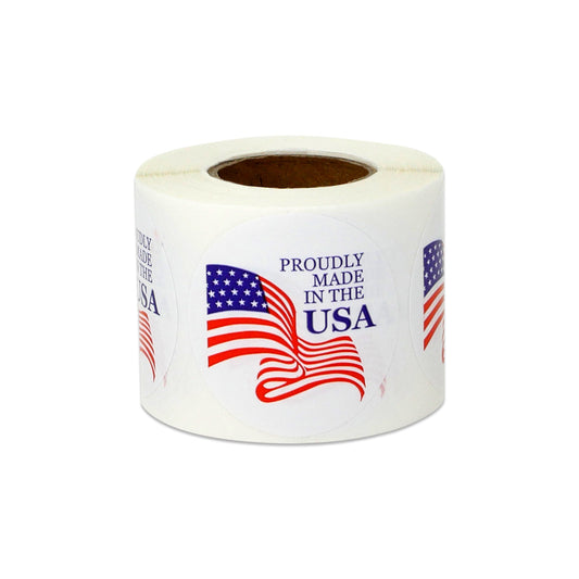 1.5in Sticker: Proudly Made in USA Retail Label