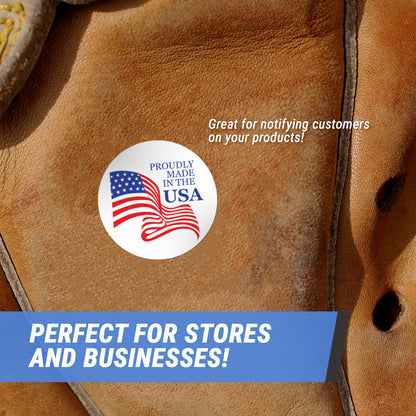 1.5in Sticker: Proudly Made in USA Retail Label