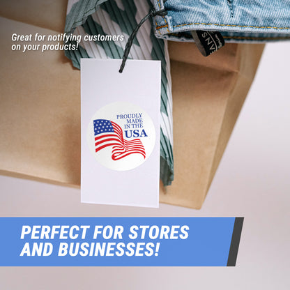 1.5in Sticker: Proudly Made in USA Retail Label