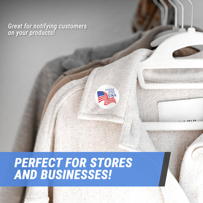 1.5in Sticker: Proudly Made in USA Retail Label