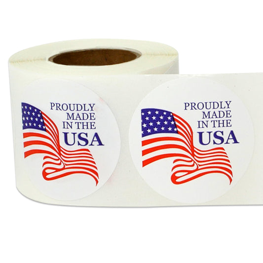 1.5in Sticker: Proudly Made in USA Retail Label