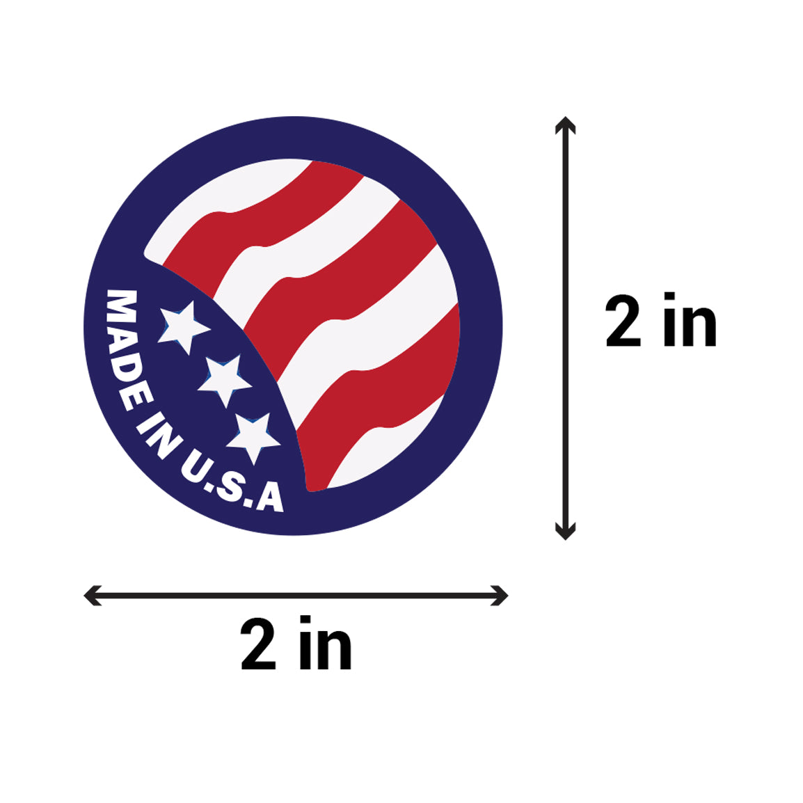 2in Sticker: Made in USA Label Roll