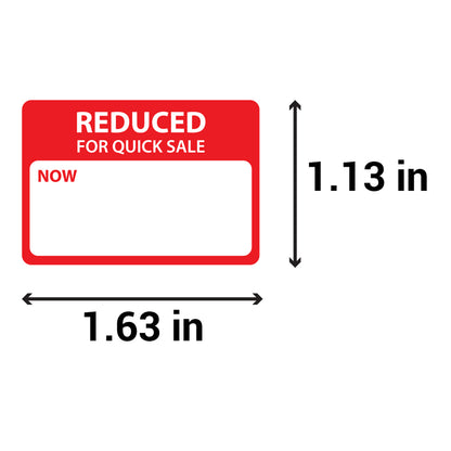 1.63 x 1.13in Sticker: Reduced for Quick Sale Retail Label Roll