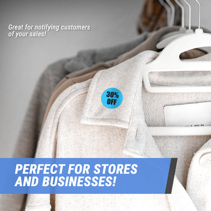 1.5in Sticker: 30 Percent Off Retail Label Roll (Blue)