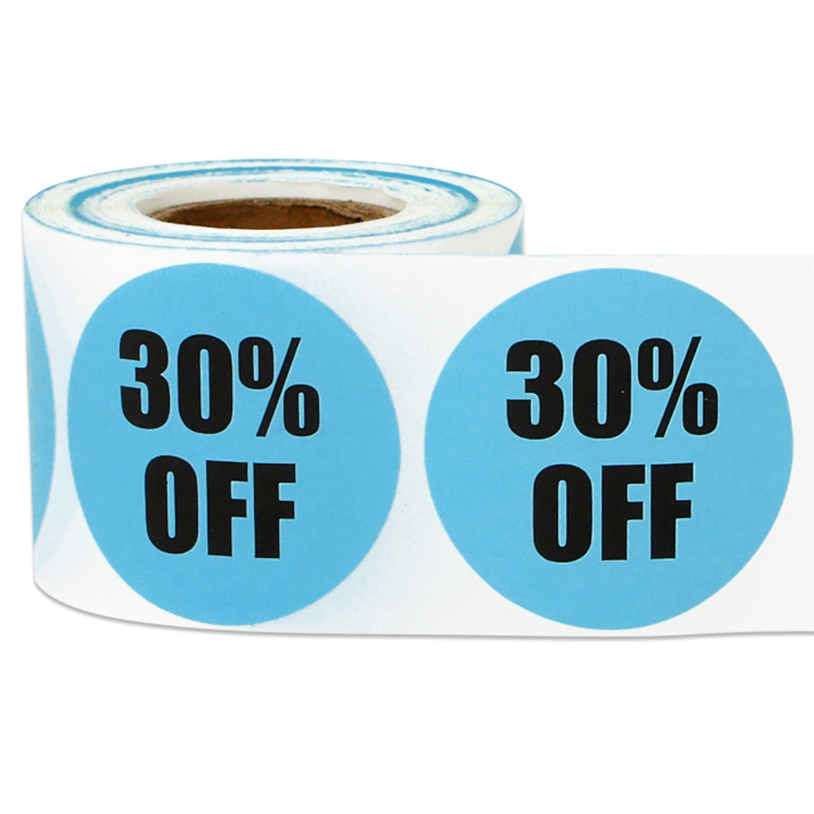 1.5in Sticker: 30 Percent Off Retail Label Roll (Blue)