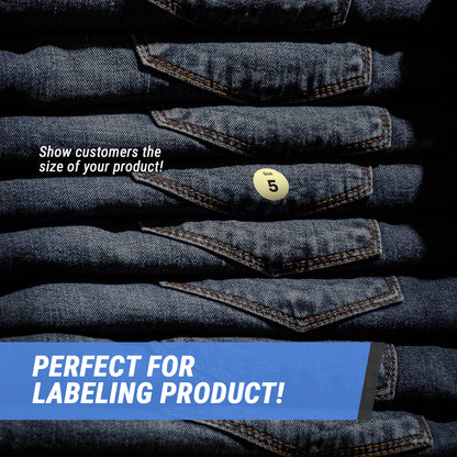 0.75in Sticker: Size 5 Clothing and Footwear Label Pack
