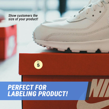 0.75in Sticker: Size 5 Clothing and Footwear Label Pack